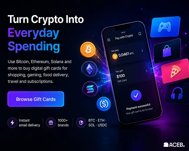 Turn crypto into everyday spending Banner